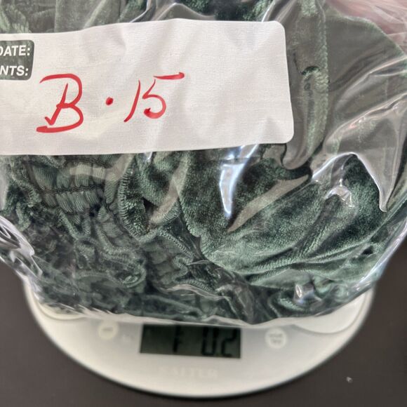 NWT BB Dakota‎ Steve Madden Velour Long Sleeve Ruched Top in Green - Size L - Picture 6 of 6